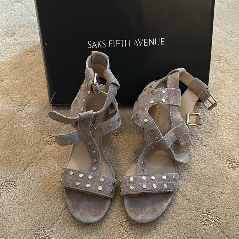 Studded strappy heels
